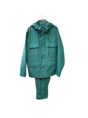 Vtg Cabela’s XL Gore-Tex Rain Suit Jacket & Pants Waterproof Green Nylon Hood